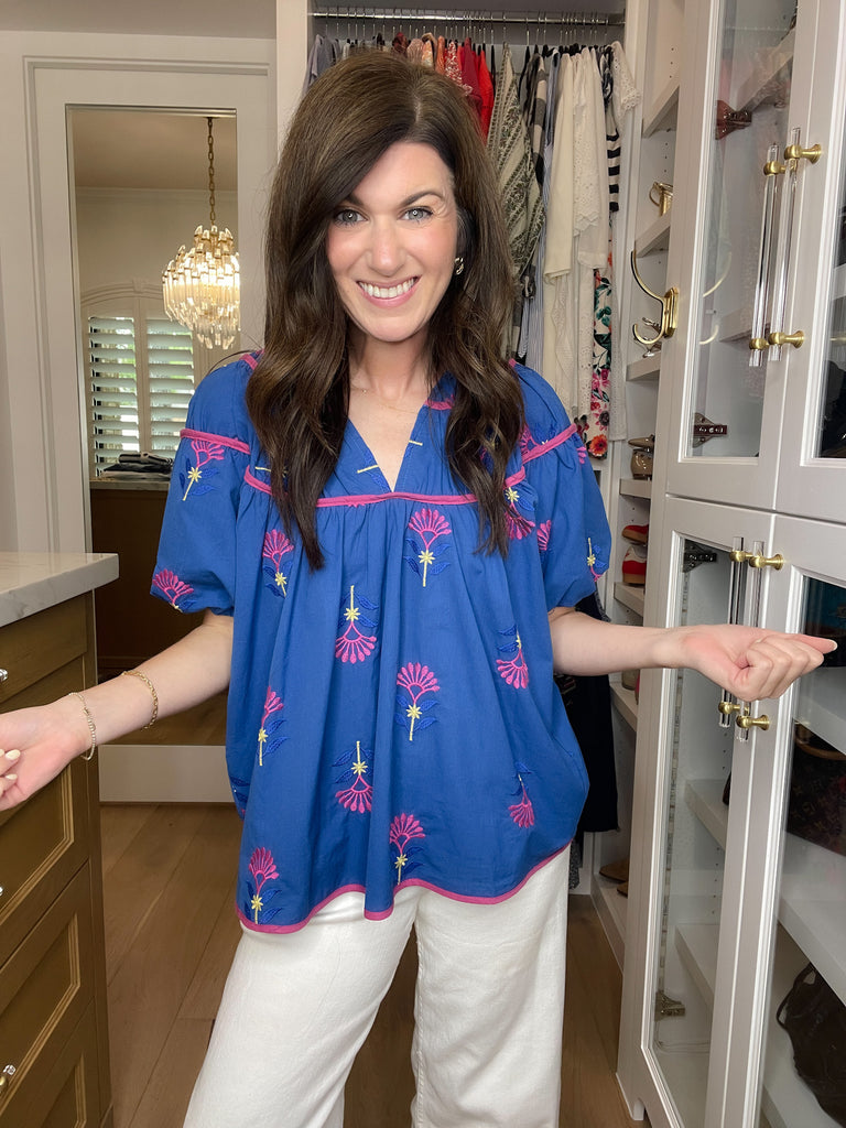 Living for the Moment Top in Blue