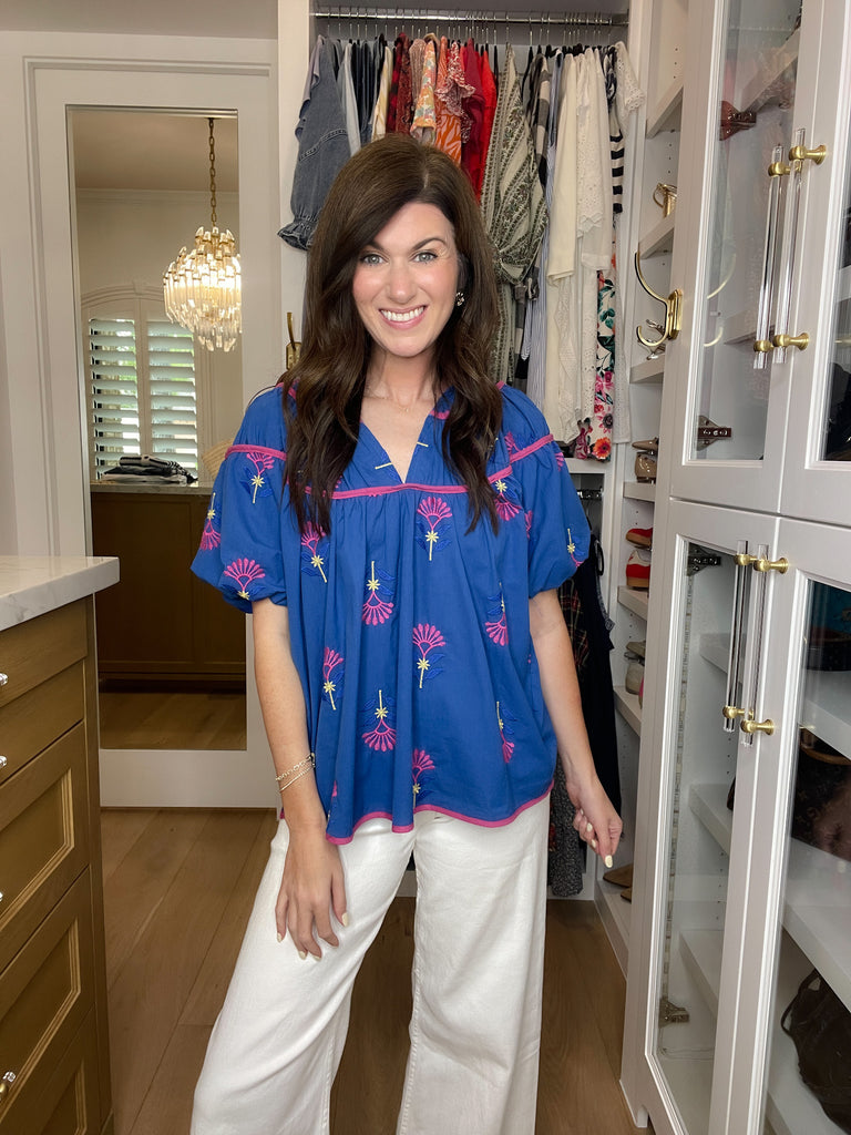 Living for the Moment Top in Blue