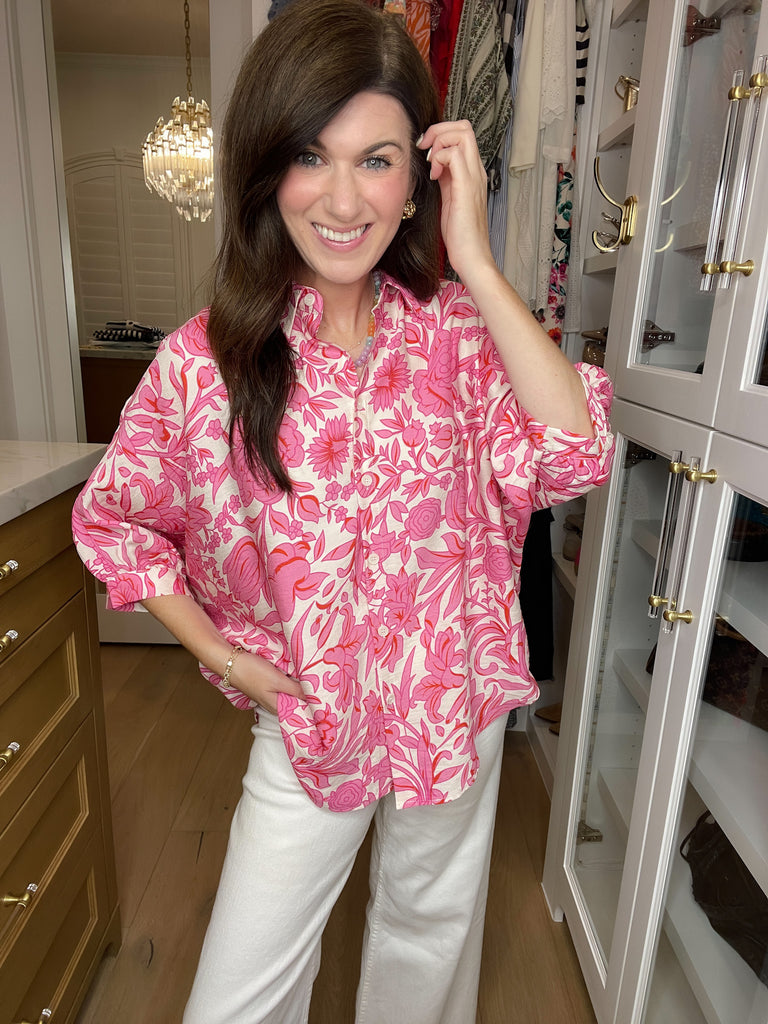Petal Parade Button Down