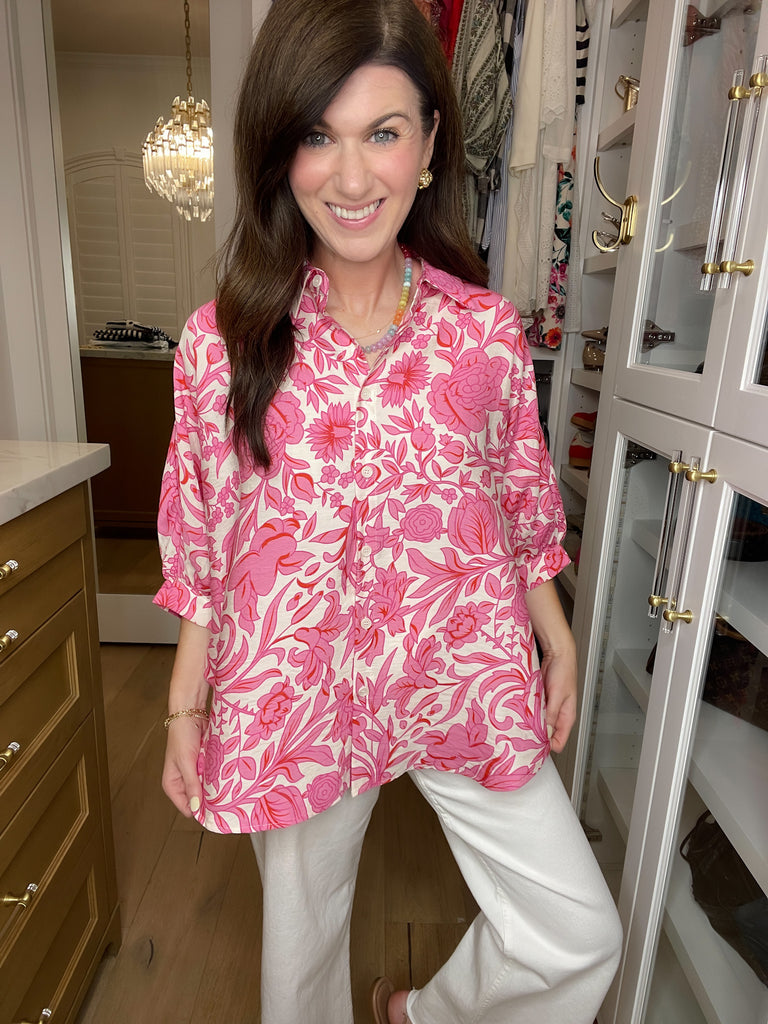 Petal Parade Button Down