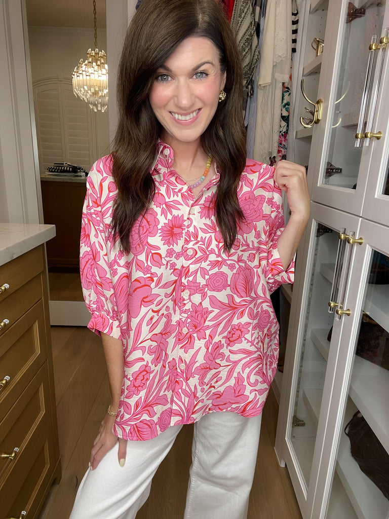 Petal Parade Button Down