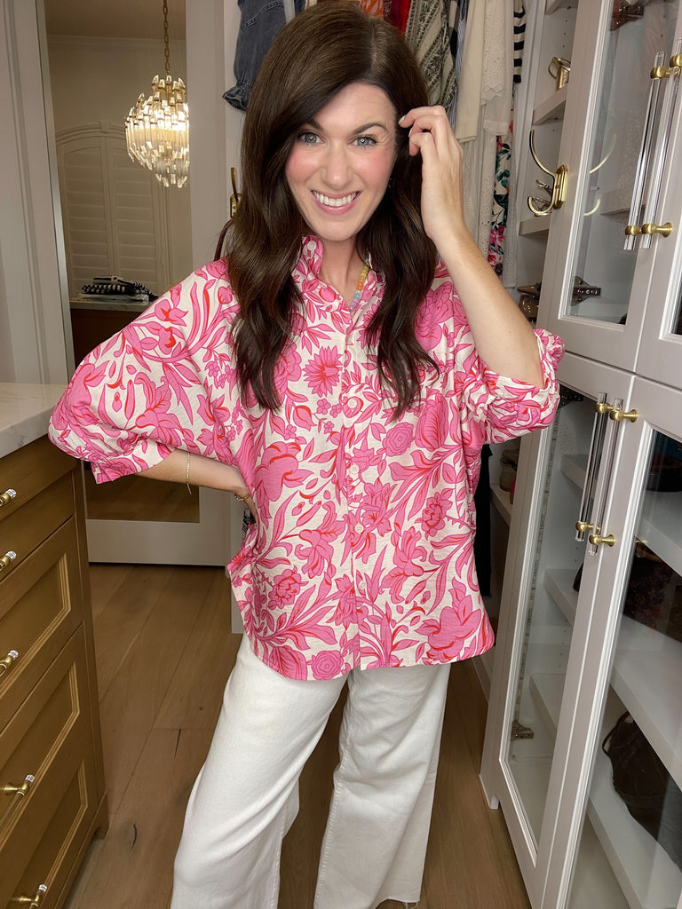 Petal Parade Button Down