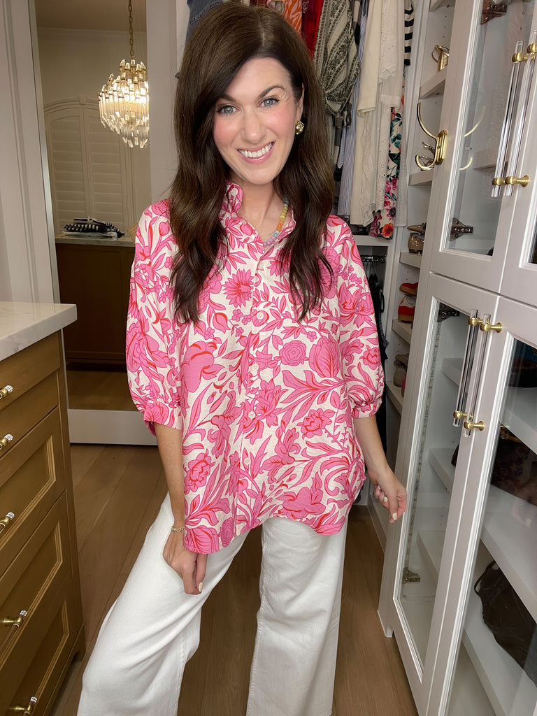 Petal Parade Button Down