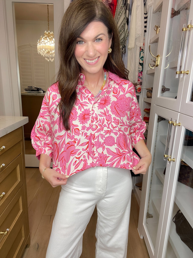 Petal Parade Button Down