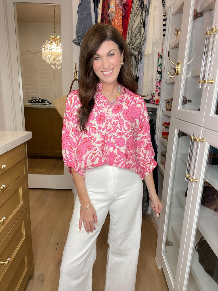 Petal Parade Button Down