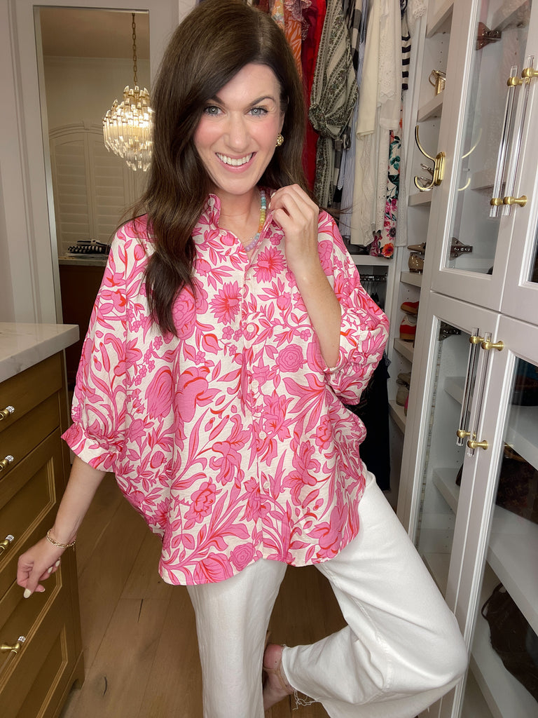 Petal Parade Button Down