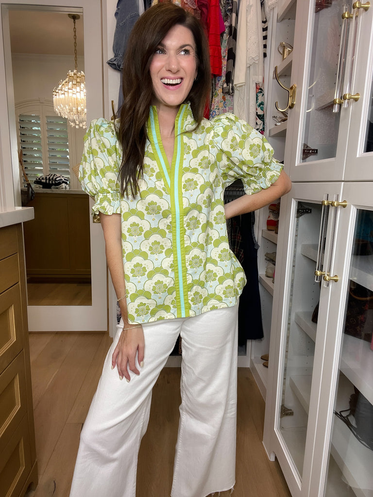 Groovy Petal Puff Sleeve Top