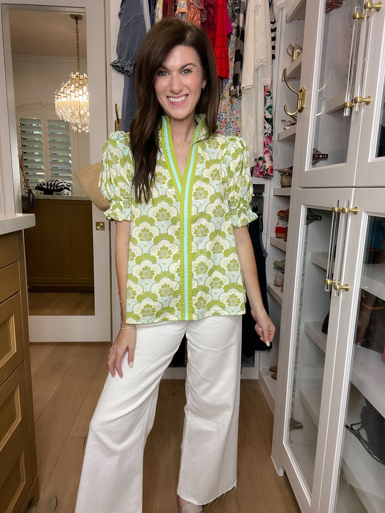 Groovy Petal Puff Sleeve Top