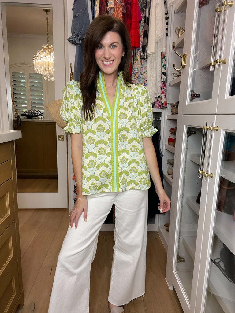 Groovy Petal Puff Sleeve Top