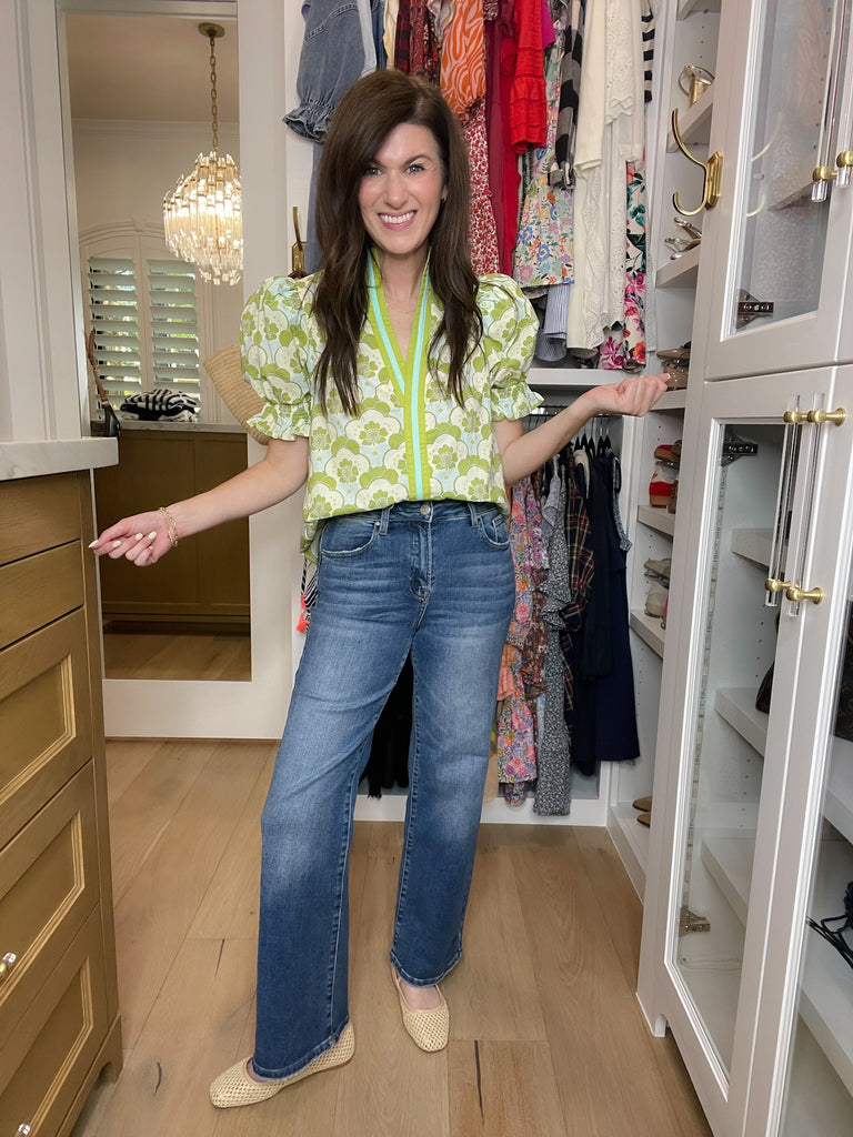 Groovy Petal Puff Sleeve Top