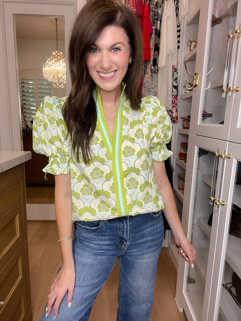 Groovy Petal Puff Sleeve Top