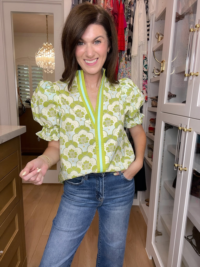 Groovy Petal Puff Sleeve Top