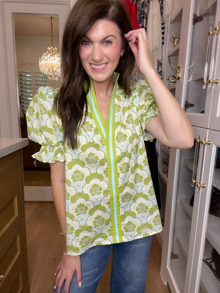Groovy Petal Puff Sleeve Top