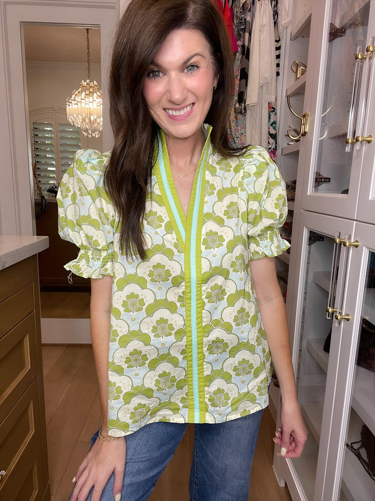 Groovy Petal Puff Sleeve Top
