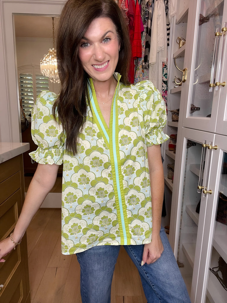 Groovy Petal Puff Sleeve Top