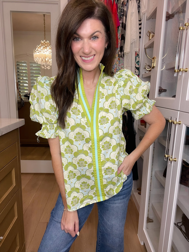Groovy Petal Puff Sleeve Top