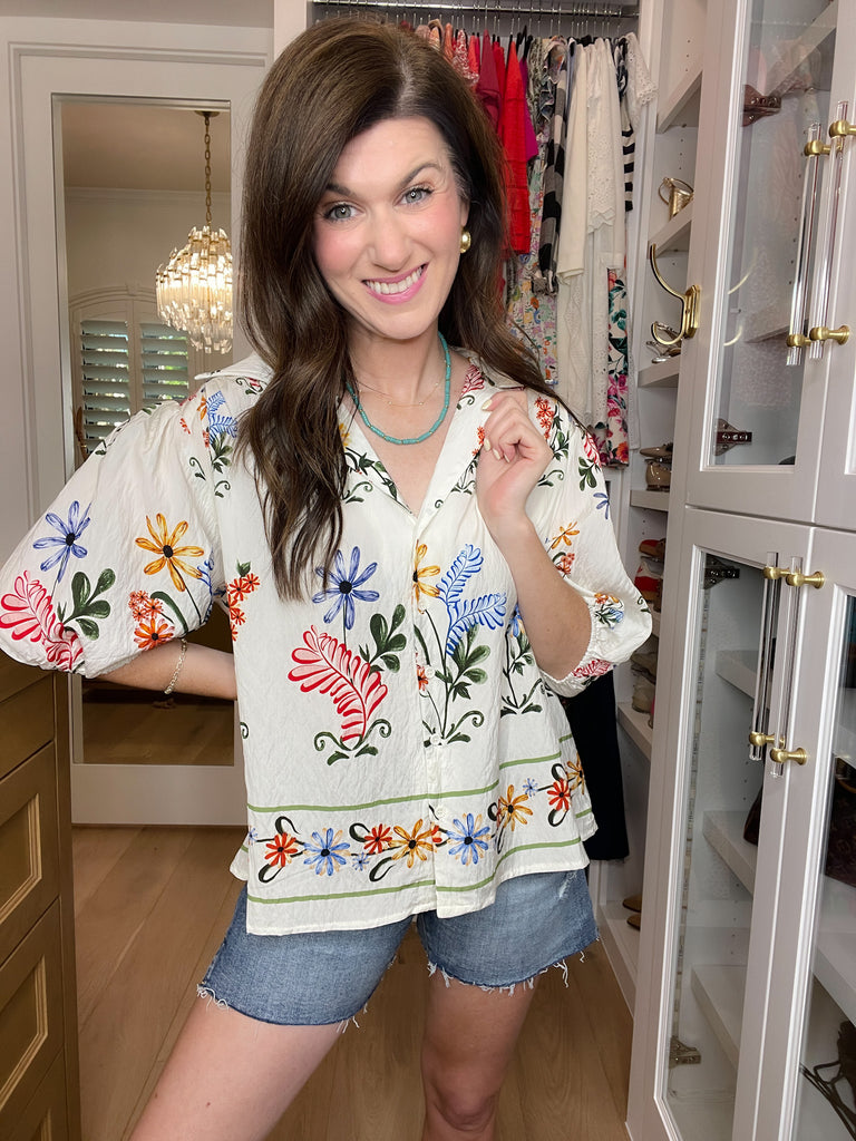 Mariposa Garden Button Down