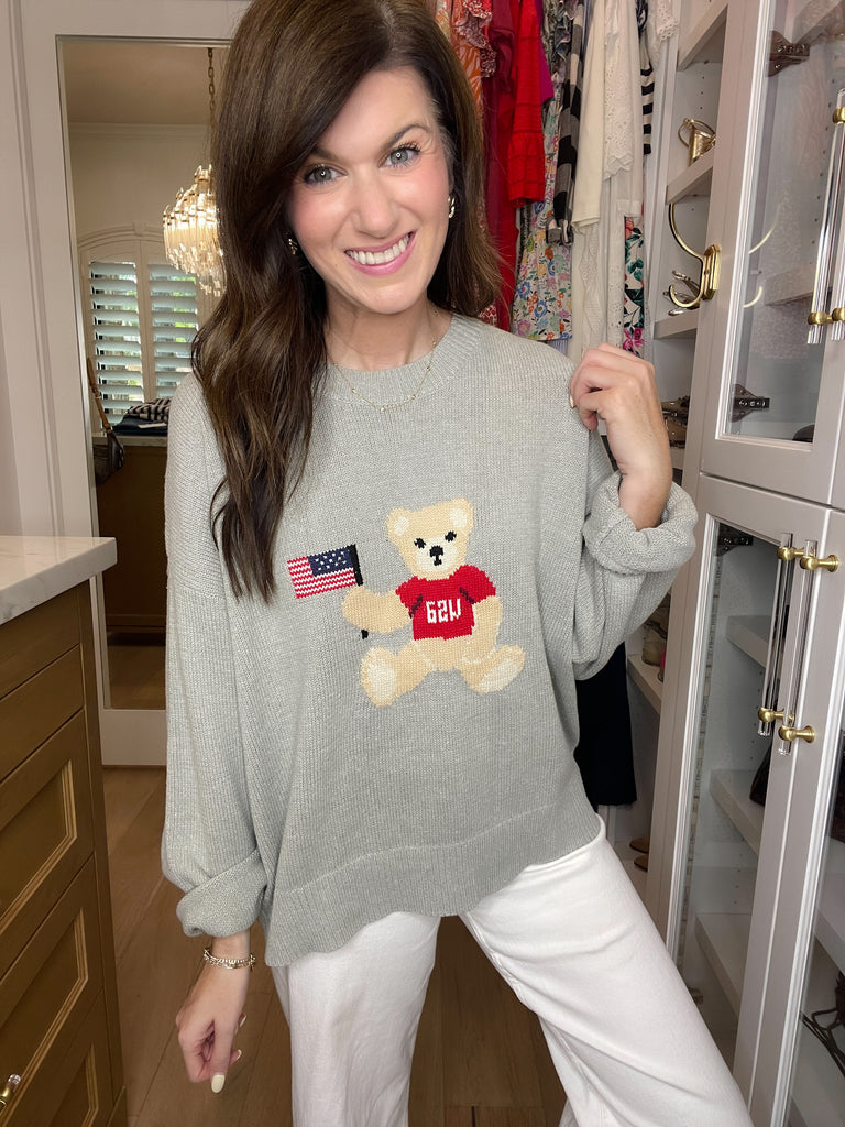 USA Teddy Bear Sweater