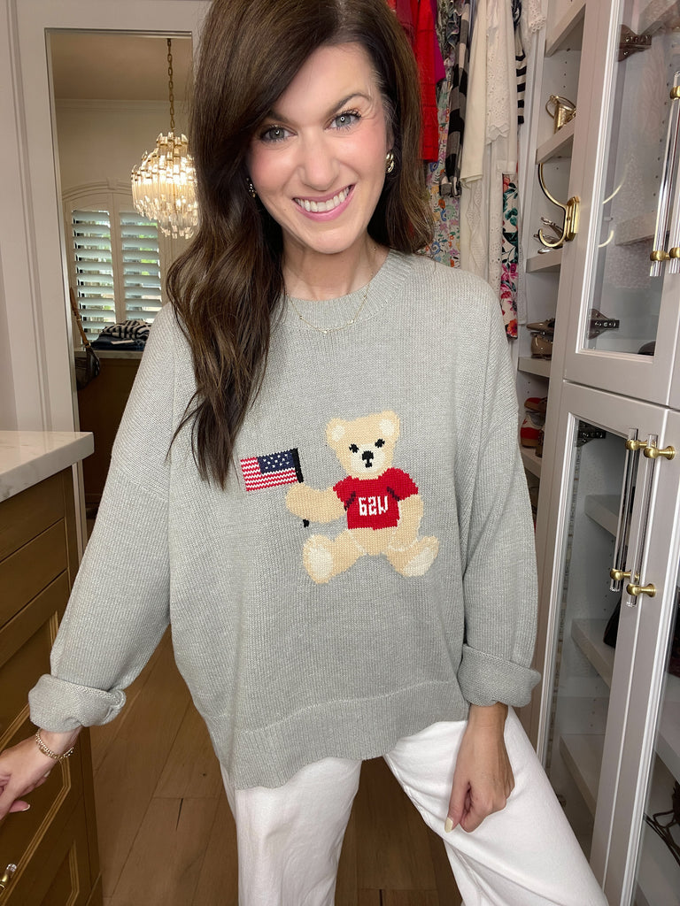 USA Teddy Bear Sweater