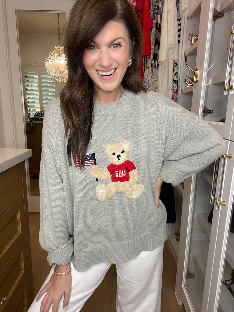 USA Teddy Bear Sweater