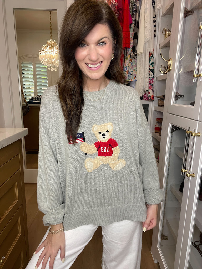 USA Teddy Bear Sweater