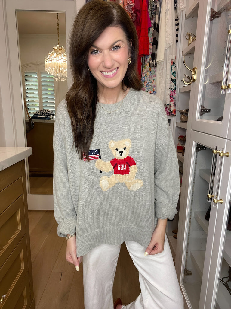 USA Teddy Bear Sweater