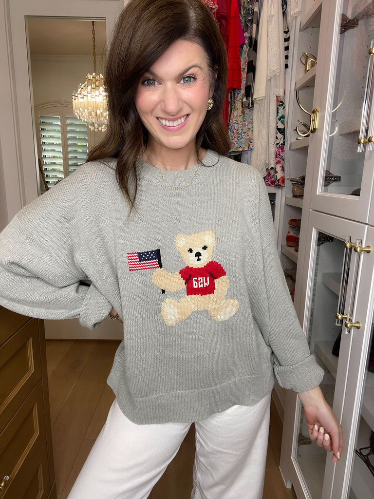 USA Teddy Bear Sweater