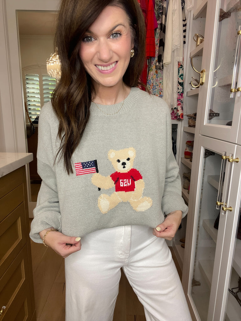 USA Teddy Bear Sweater
