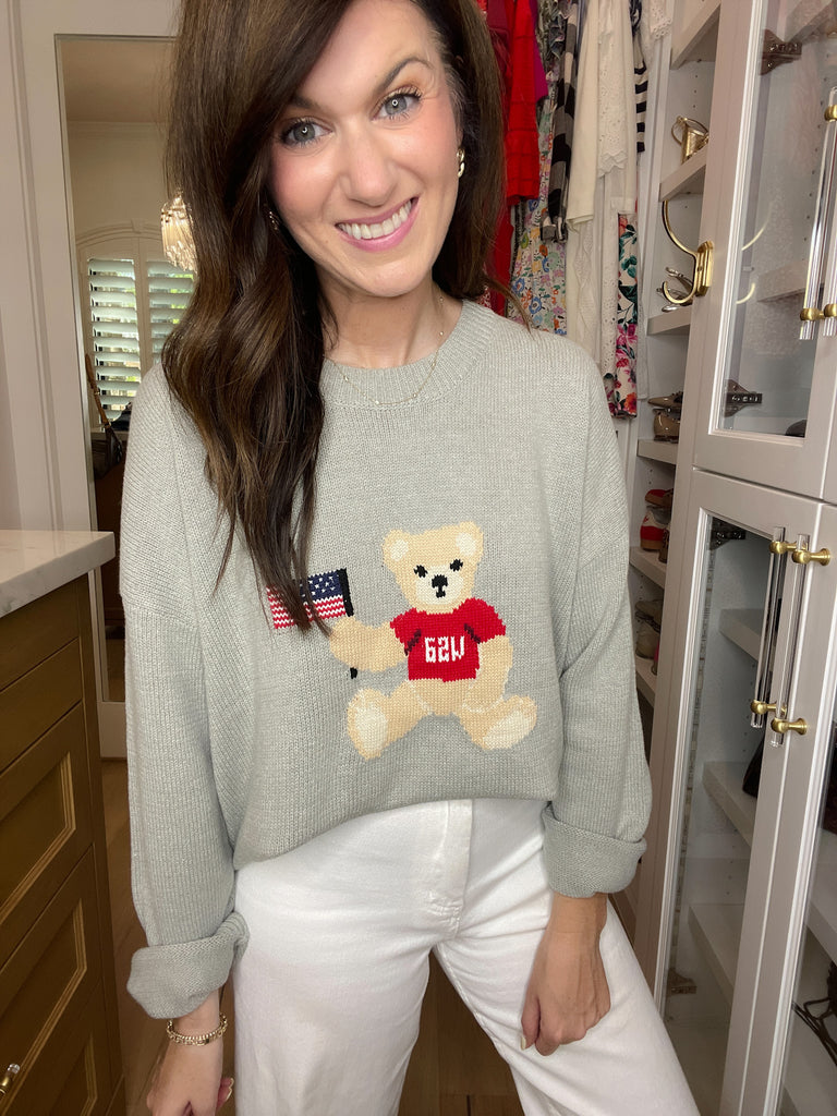 USA Teddy Bear Sweater