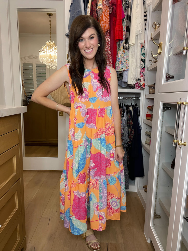 Island Bloom Tiered Maxi Dress