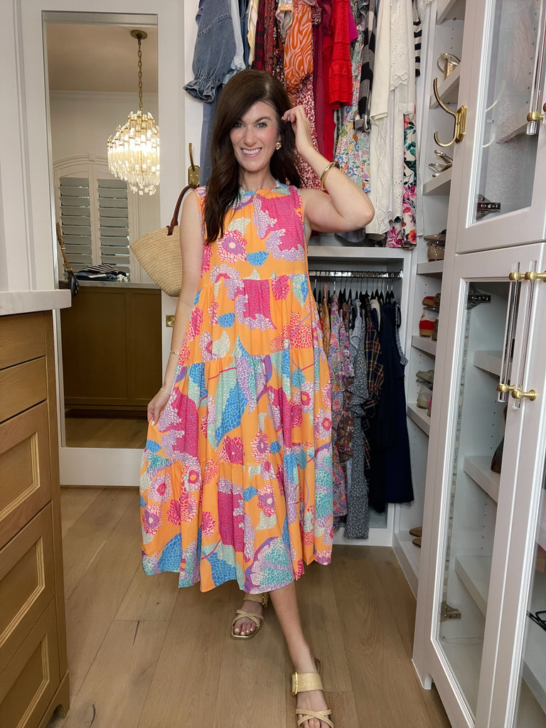 Island Bloom Tiered Maxi Dress