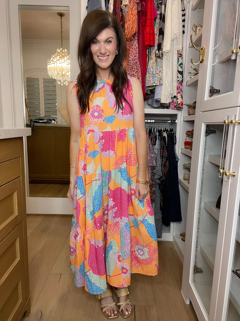 Island Bloom Tiered Maxi Dress