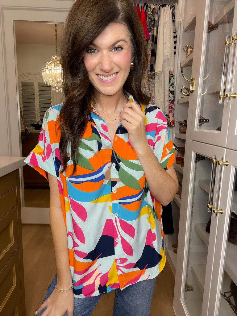 Tropical Muse Button Down