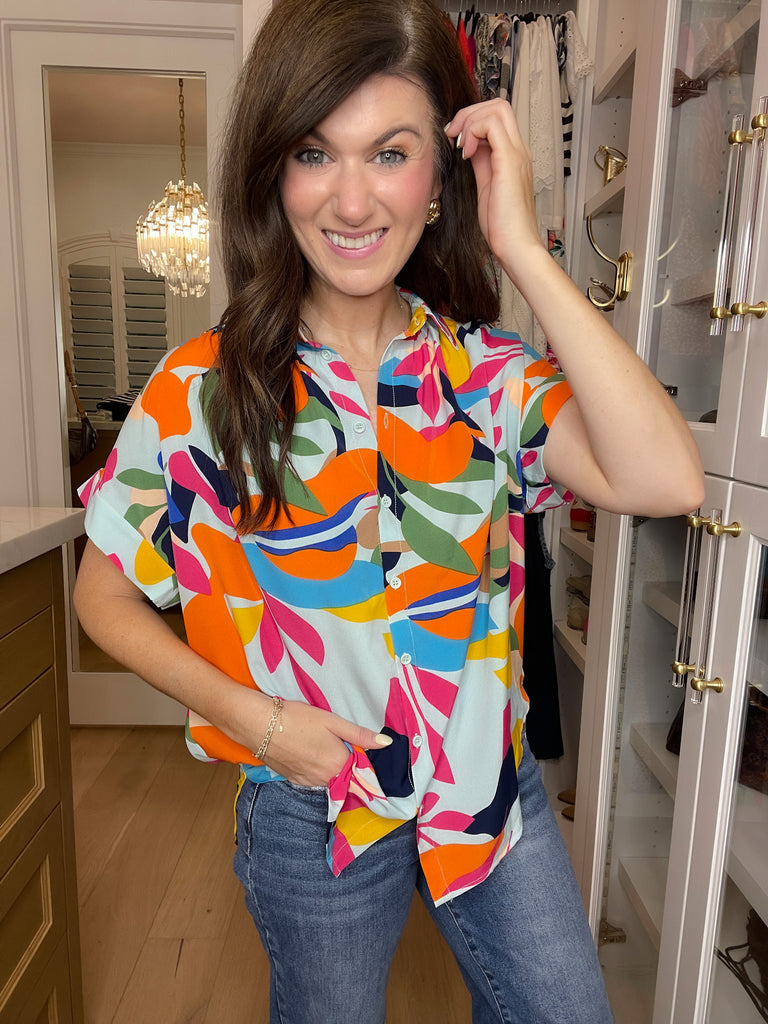 Tropical Muse Button Down