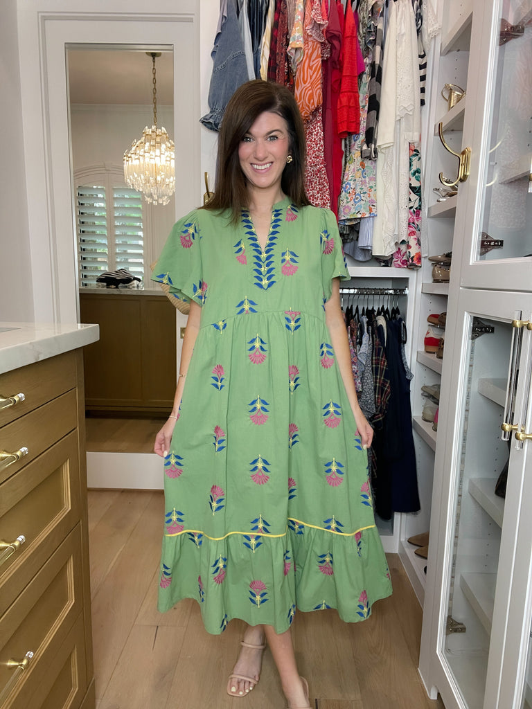 Daydream Delight Midi Dress in Sage