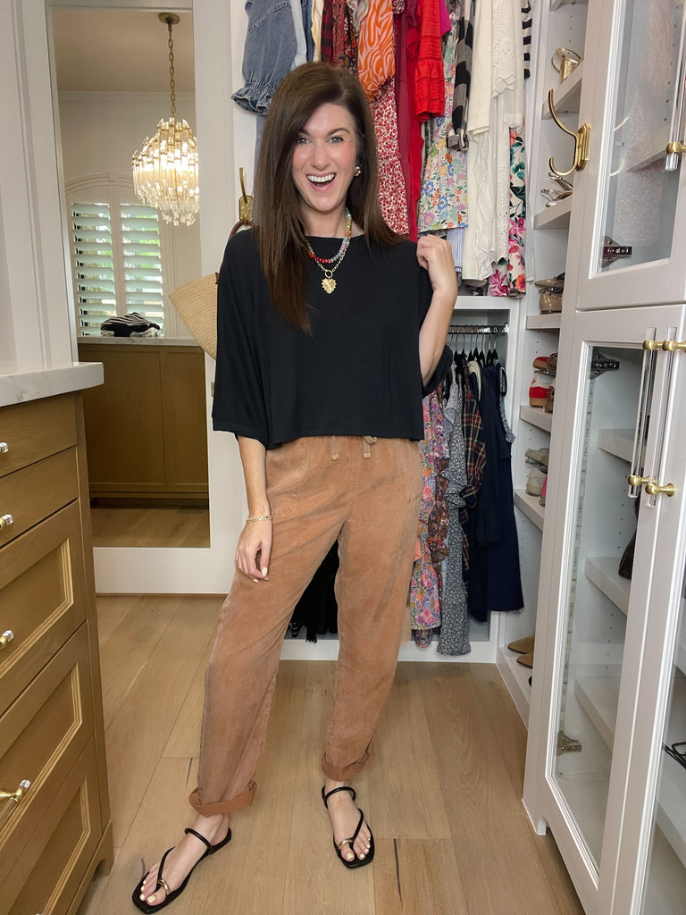 Everyday Escape Mineral Washed Pants in Camel