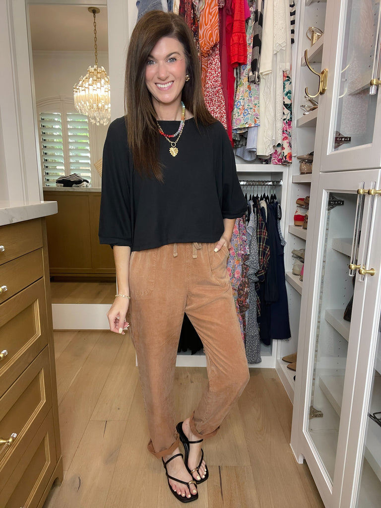 Everyday Escape Mineral Washed Pants in Camel