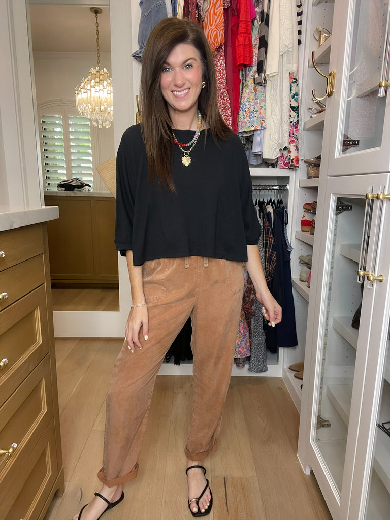 Everyday Escape Mineral Washed Pants in Camel