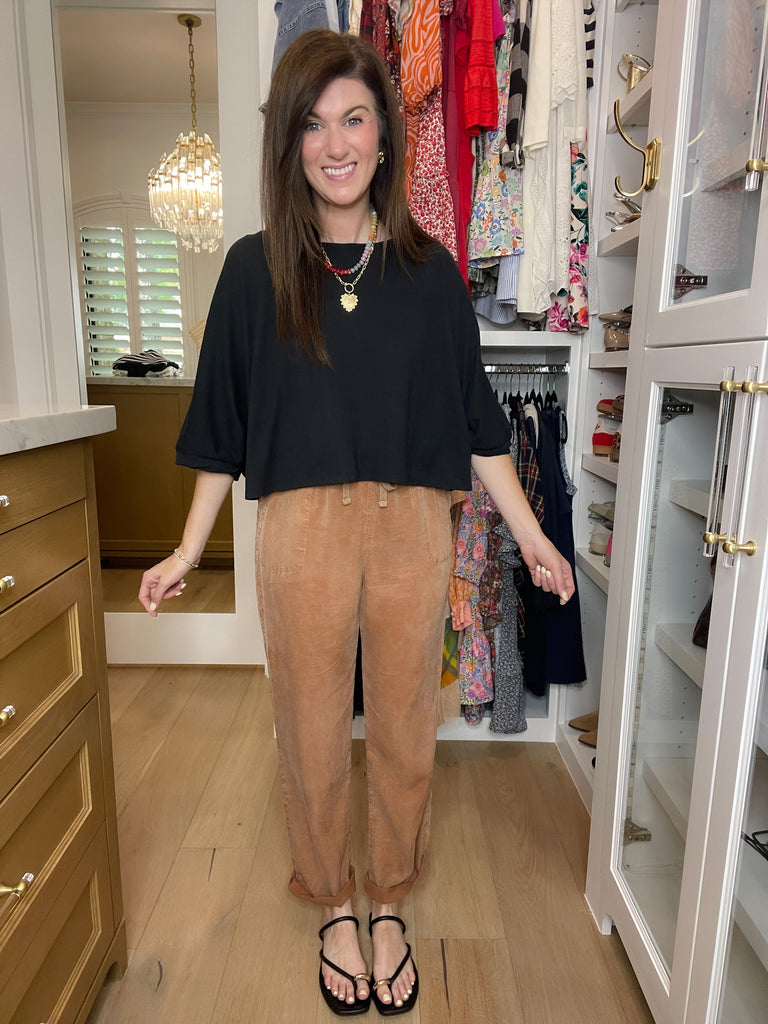 Everyday Escape Mineral Washed Pants in Camel