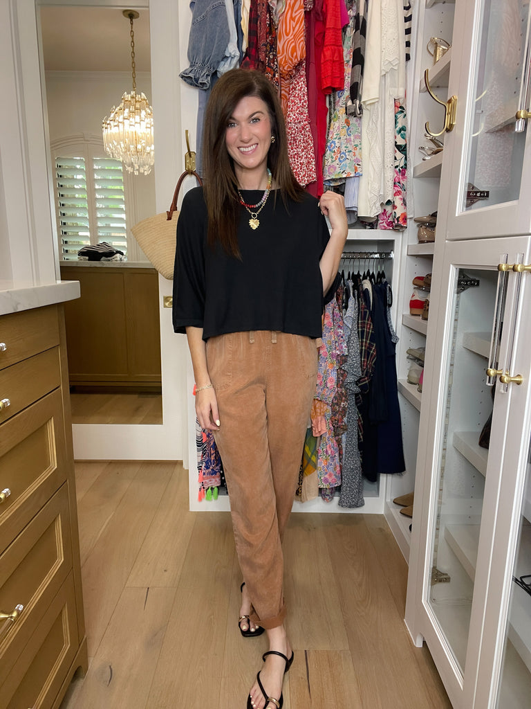 Everyday Escape Mineral Washed Pants in Camel