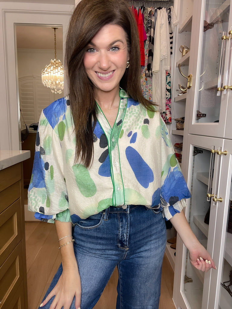 Color Me Happy Button Down