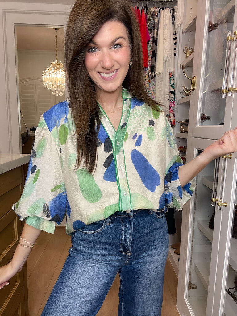 Color Me Happy Button Down