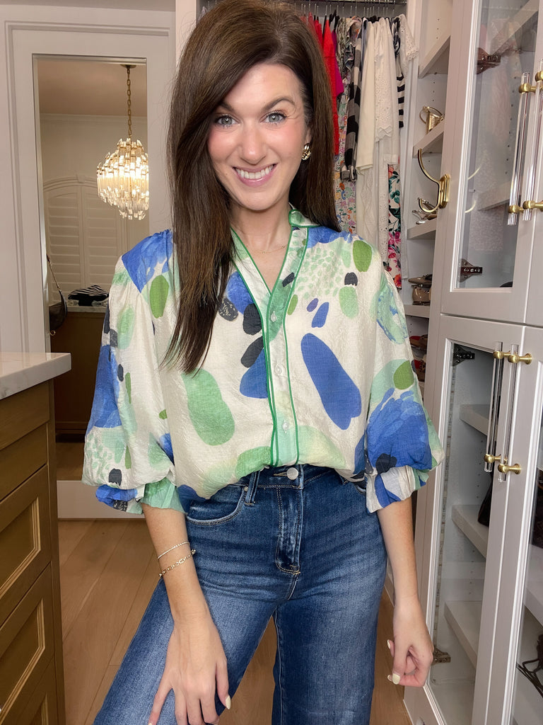 Color Me Happy Button Down