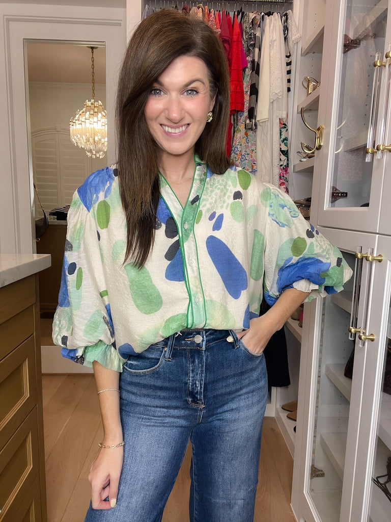 Color Me Happy Button Down