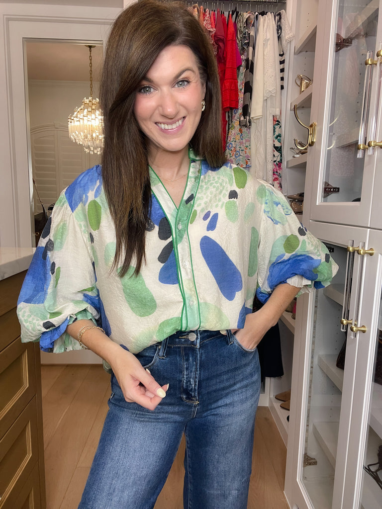 Color Me Happy Button Down