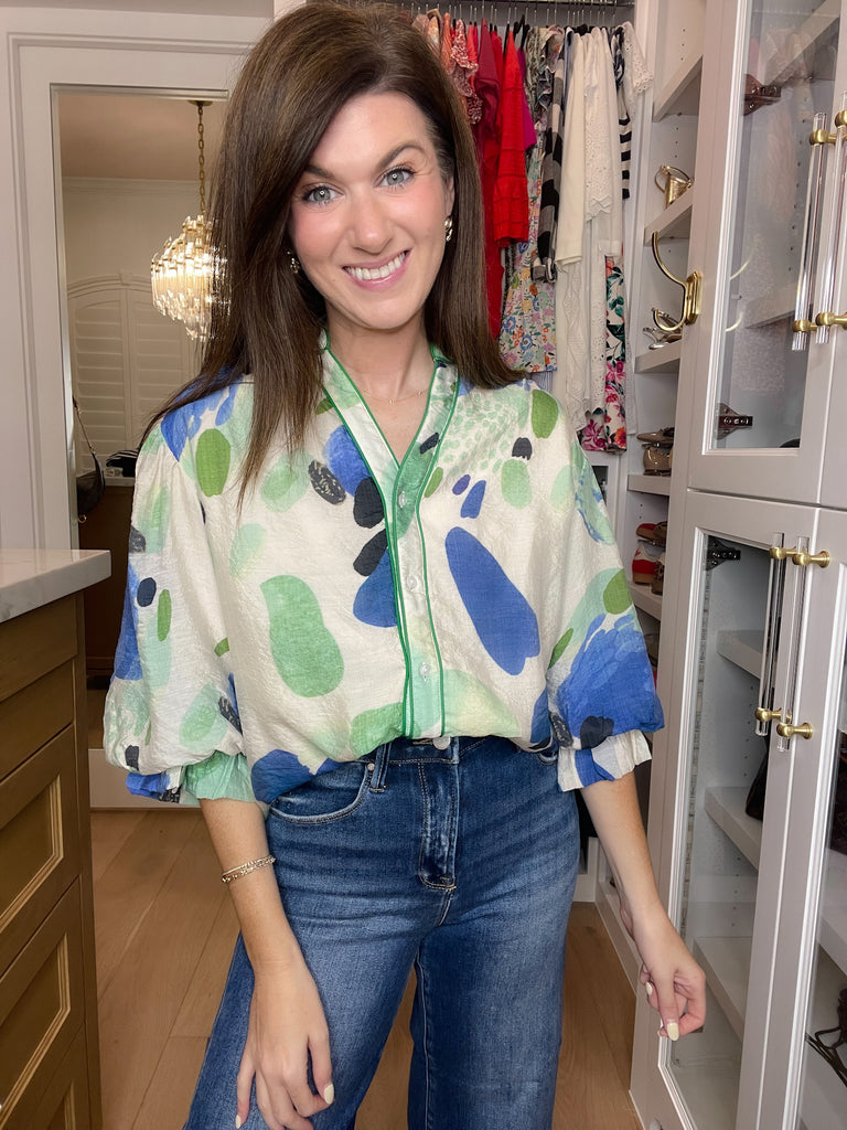 Color Me Happy Button Down