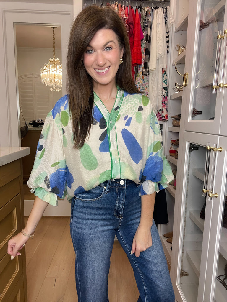 Color Me Happy Button Down