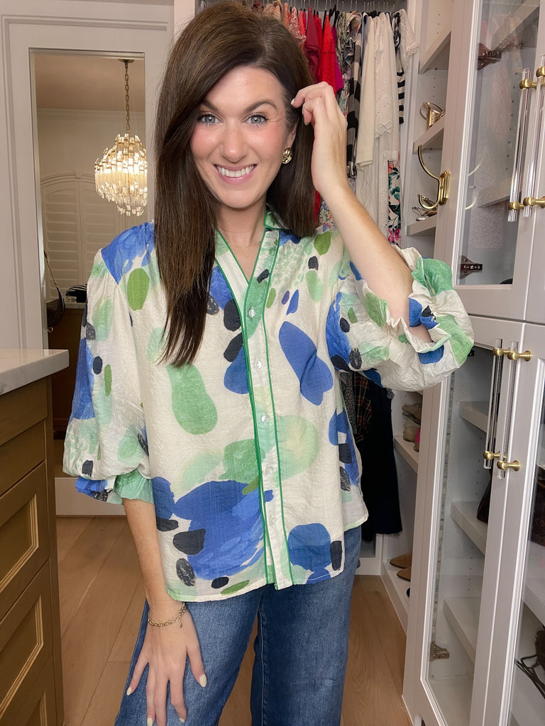 Color Me Happy Button Down