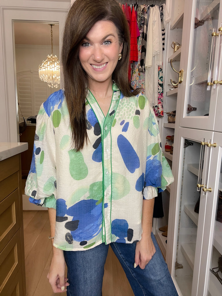 Color Me Happy Button Down