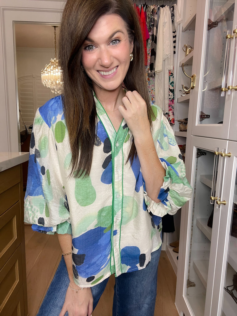 Color Me Happy Button Down